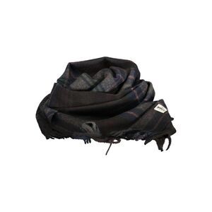 Rifle Polyester Scarf with Subtle Texture Men Black Scarves